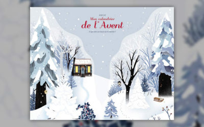 Françoise de Guilbert et Lucie Brunellière, Mon calendrier de l’Avent – A qui sont ces traces sur le chemin ?